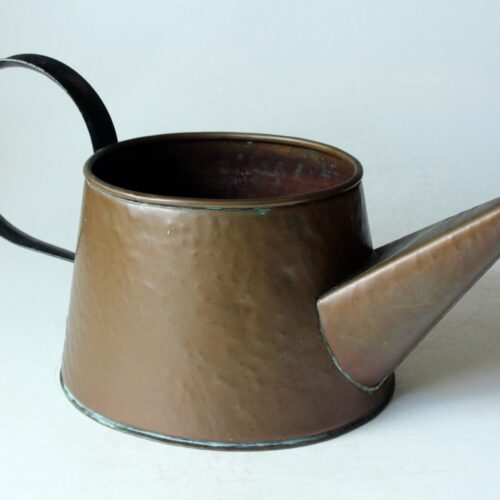 XL copper watering can, planter, with wrought iron handle, vintage from the 60s