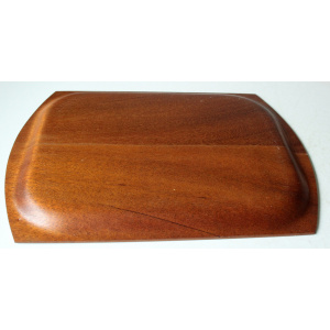1950s - 6 glass tea cups in a copper stand with wooden handle - all on a wooden tray