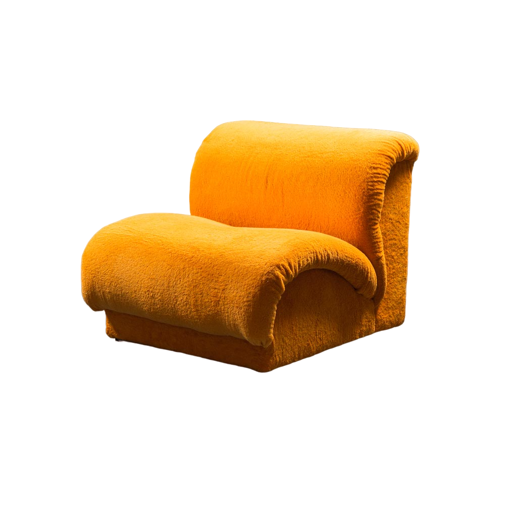 Orange Terry Chair Doimo 70s Vintage