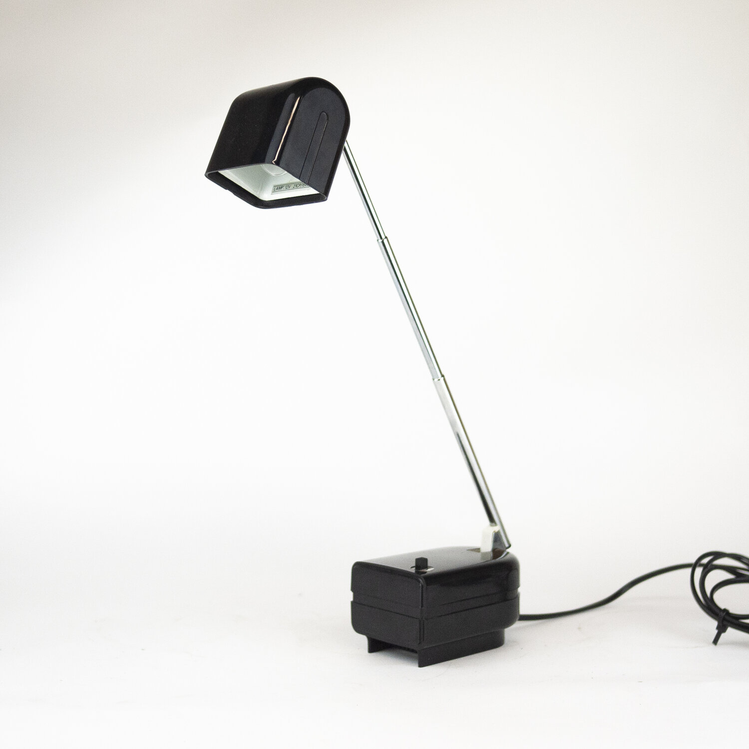 Black German Lampette Table lamp by Eichhoff Werke Design for Fagerhults, 1970s