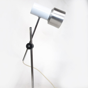 1960s Vintage Italian White Aluminium Desk Lamp by Prova