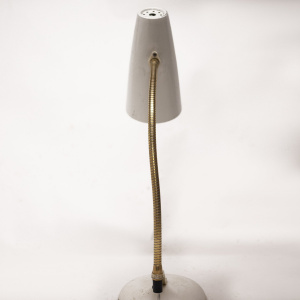 Mid-Century Italian White Gooseneck Desk Lamp, 1960s