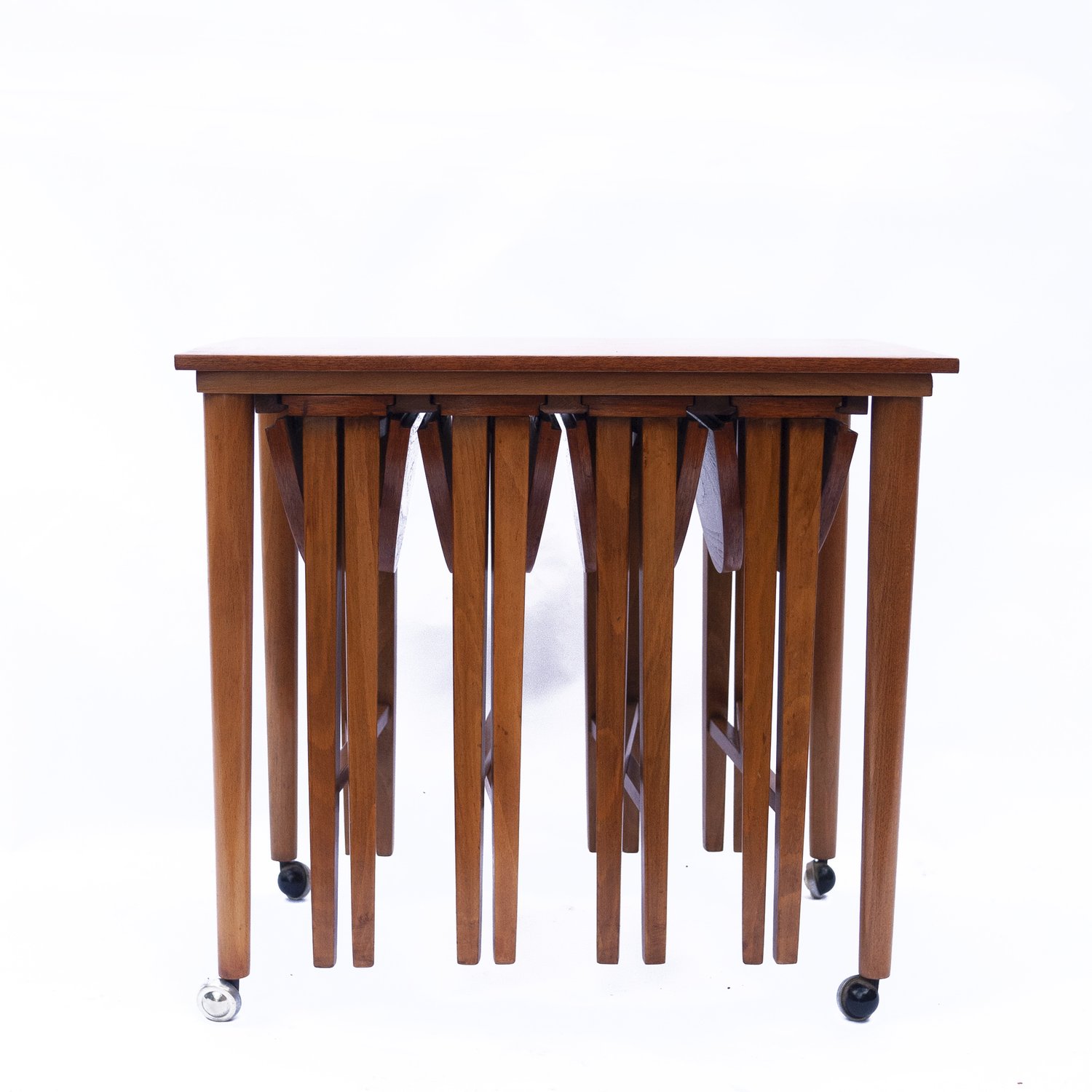 Vintage Nest Of 5 Teak Tables By Poul Hundevad For Novy Domov, 1960s
