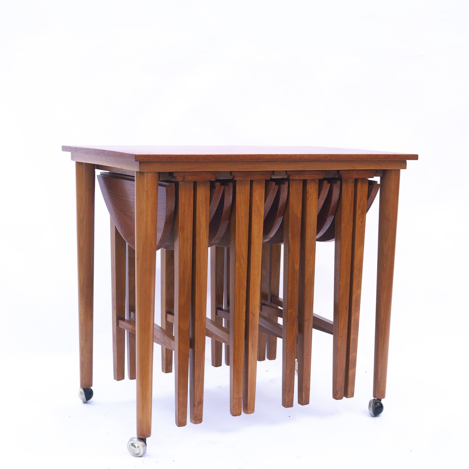 Vintage Nest Of 5 Teak Tables By Poul Hundevad For Novy Domov, 1960s