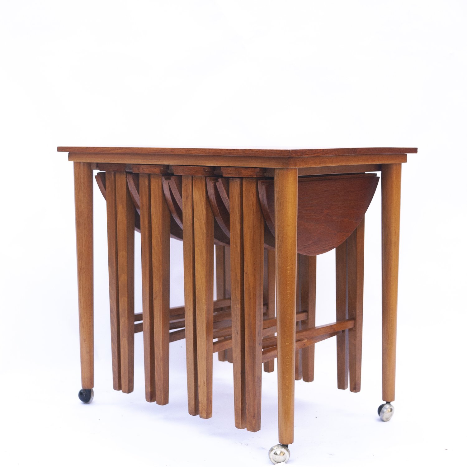 Vintage Nest Of 5 Teak Tables By Poul Hundevad For Novy Domov, 1960s