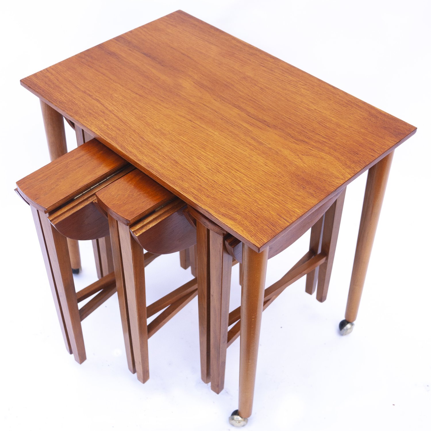 Vintage Nest Of 5 Teak Tables By Poul Hundevad For Novy Domov, 1960s