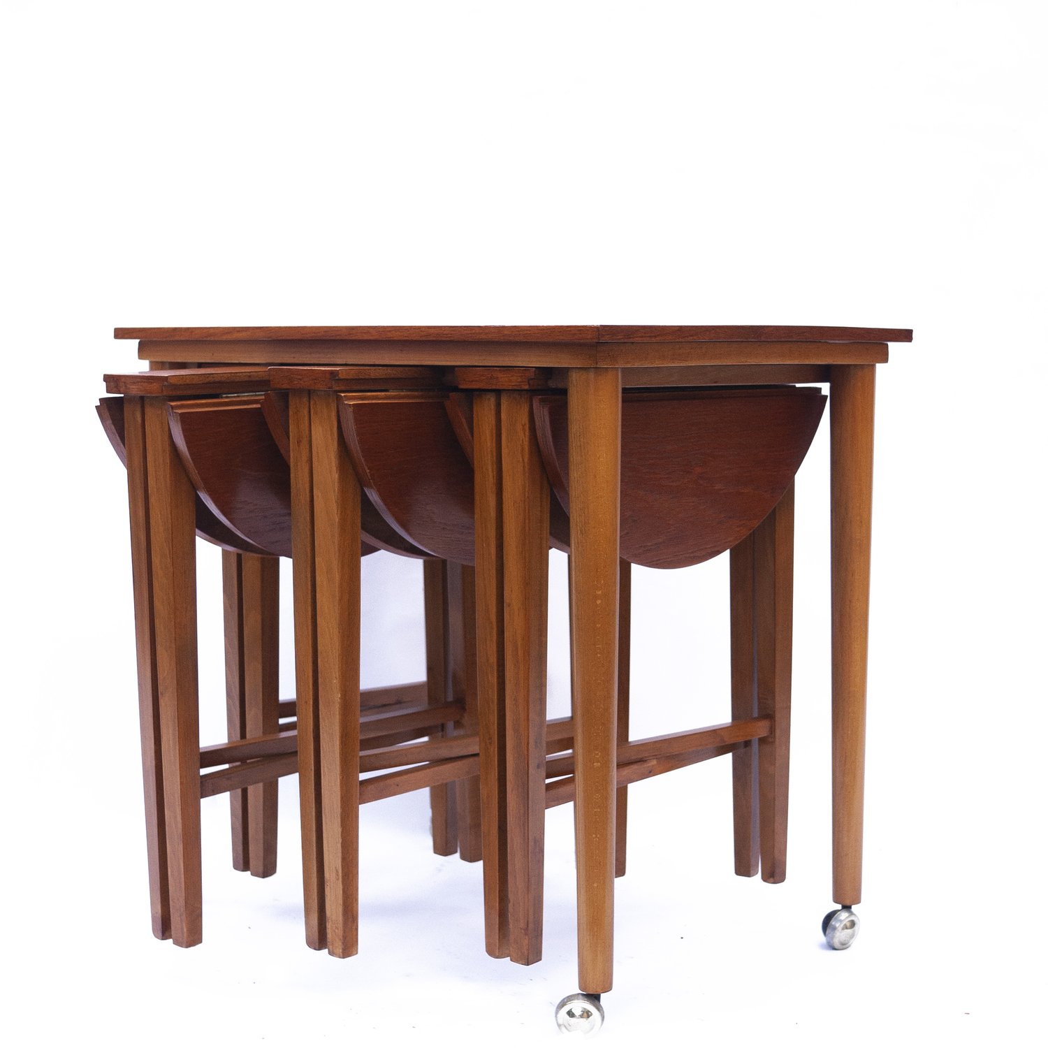 Vintage Nest Of 5 Teak Tables By Poul Hundevad For Novy Domov, 1960s