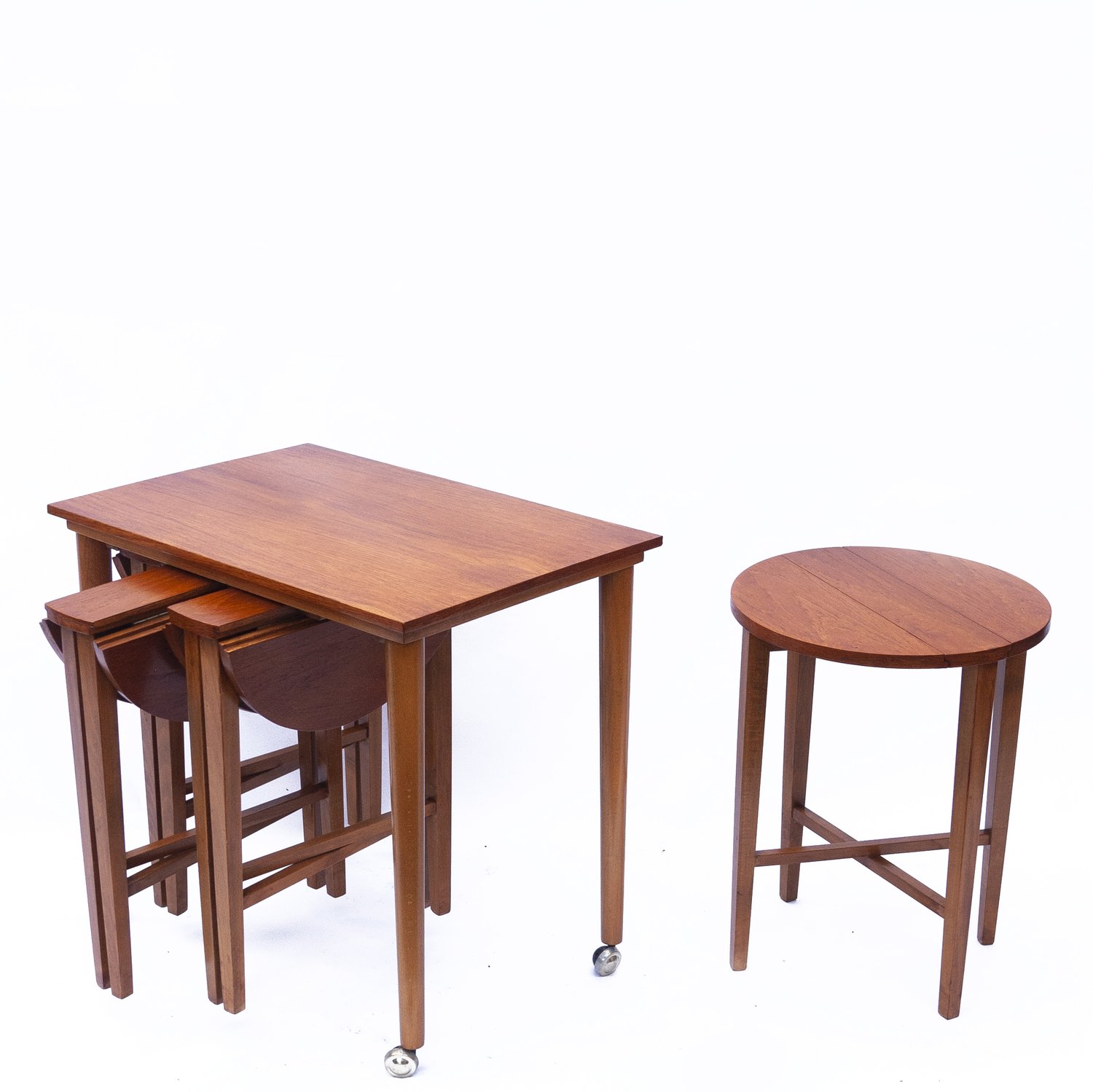 Vintage Nest Of 5 Teak Tables By Poul Hundevad For Novy Domov, 1960s