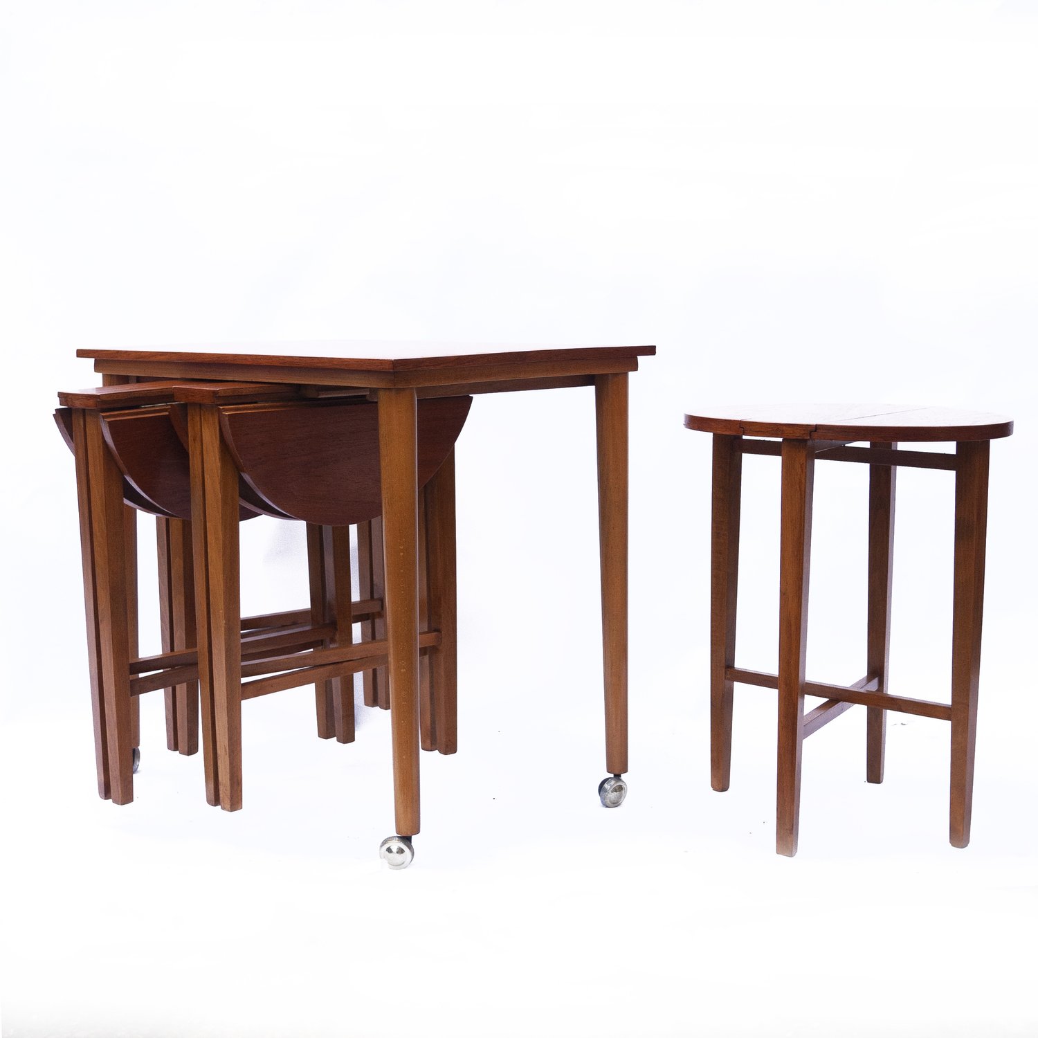 Vintage Nest Of 5 Teak Tables By Poul Hundevad For Novy Domov, 1960s