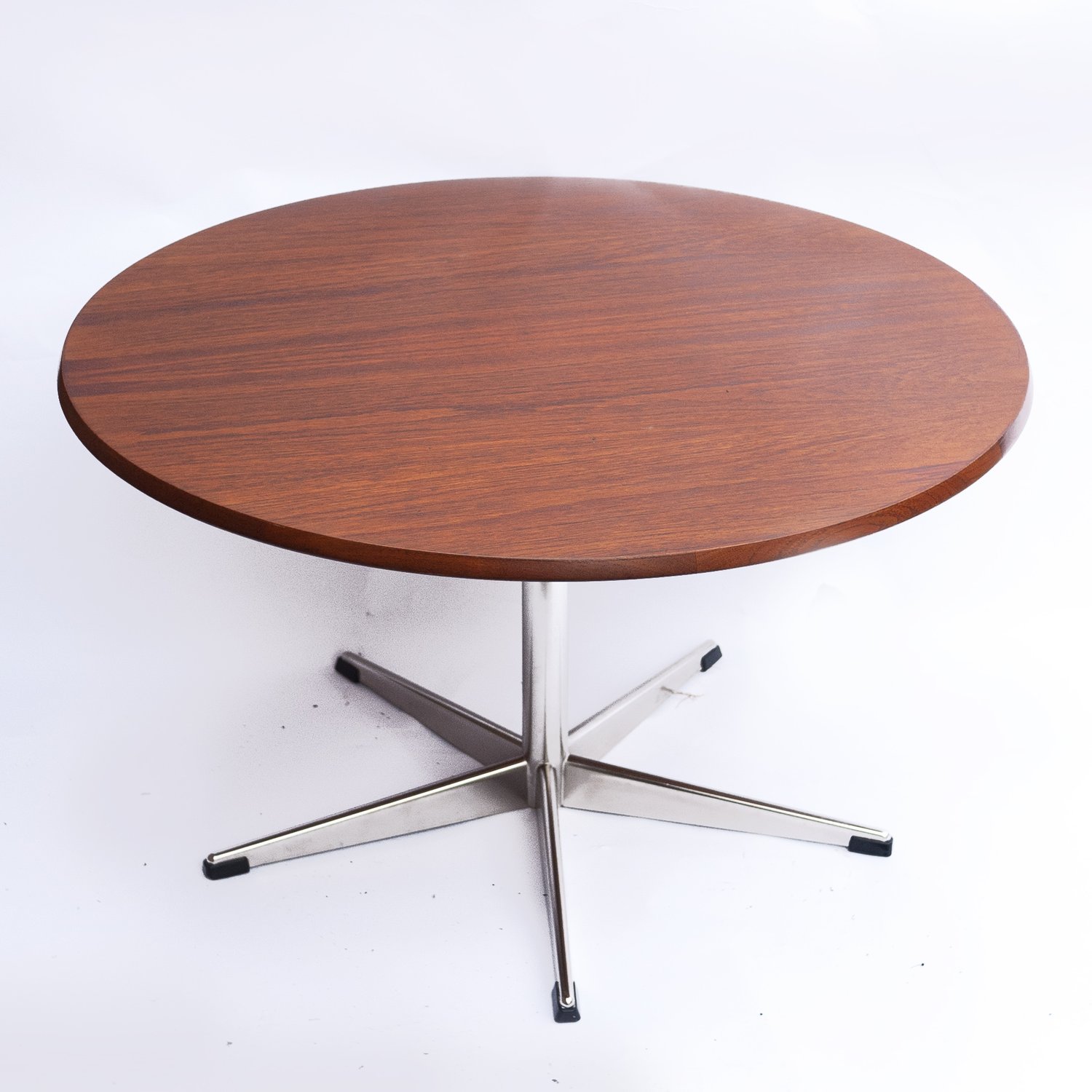 Vintage Teak & Chrome Star Based Modular Coffee Or Dining Table, 1970s