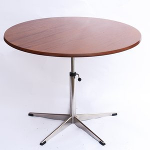 Vintage Teak & Chrome Star Based Modular Coffee Or Dining Table, 1970s