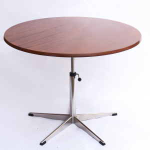 Vintage Teak & Chrome Star Based Modular Coffee Or Dining Table, 1970s