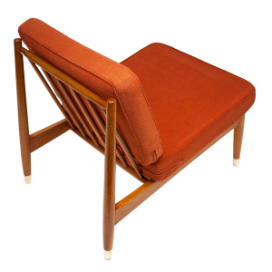 Swedish Beech Low Lounge Chair by Folke Ohlsson for Dux, 1960s