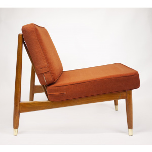 Swedish Beech Low Lounge Chair by Folke Ohlsson for Dux, 1960s
