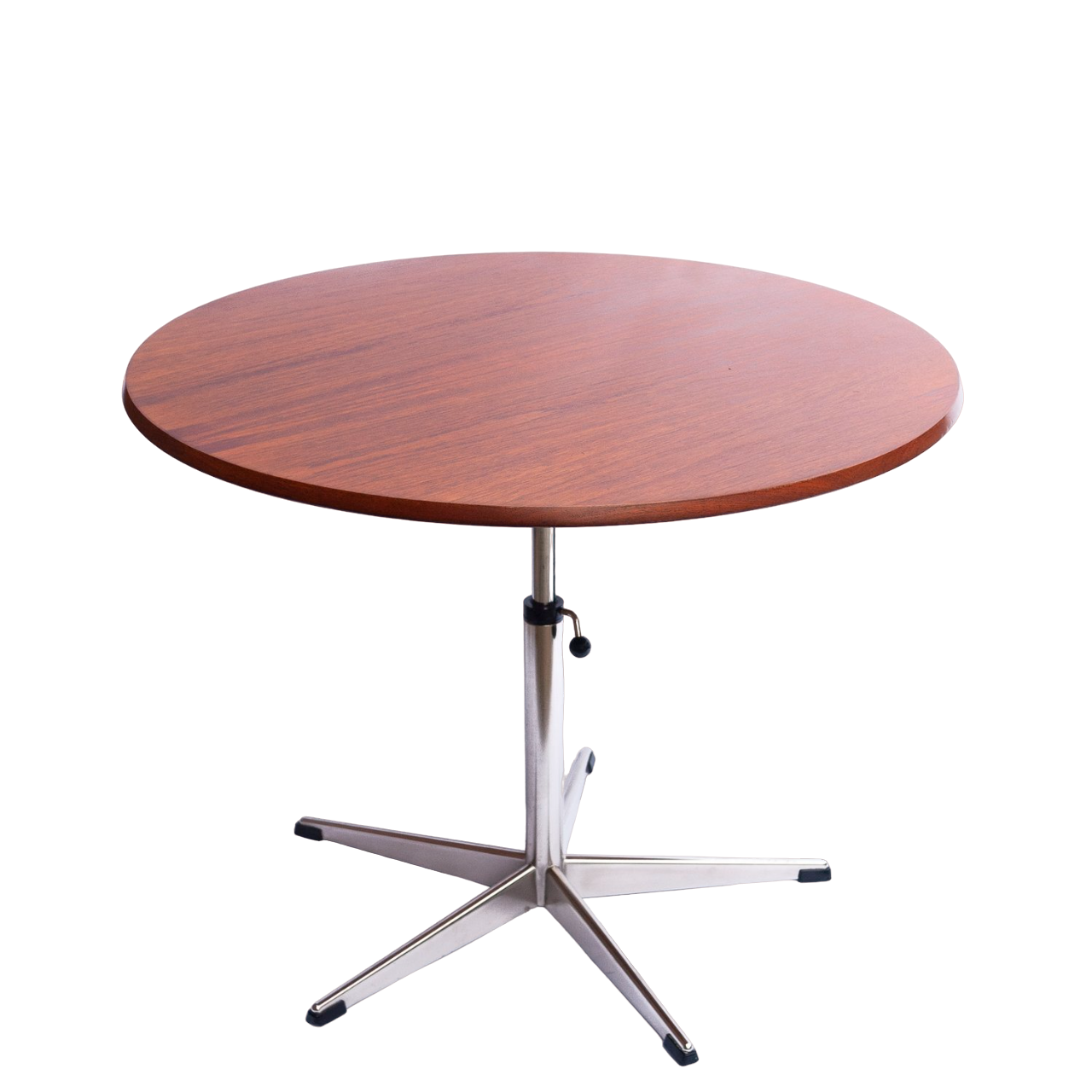 Vintage Teak & Chrome Star Based Modular Coffee Or Dining Table, 1970s