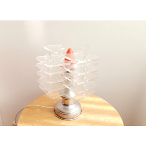 Acrylic mid century modern bedside accent table lamp MCM