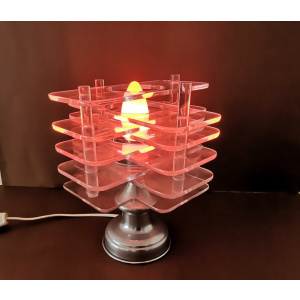 Acrylic mid century modern bedside accent table lamp MCM