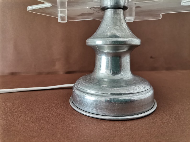 Acrylic mid century modern bedside accent table lamp MCM