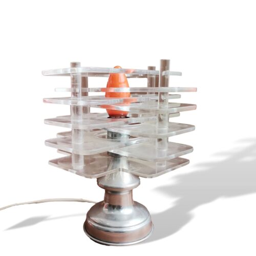 Acrylic mid century modern bedside accent table lamp MCM