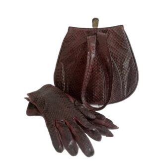 Art Deco 20s snake skin handbag purse and gloves