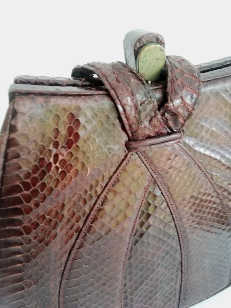 Art Deco 20s snake skin handbag purse and gloves