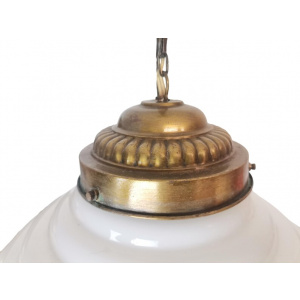 Art Deco hanging lamp white opaline glass milk pendant light fixture