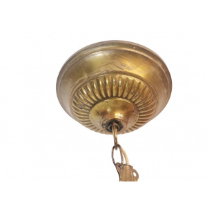 Art Deco hanging lamp white opaline glass milk pendant light fixture