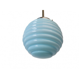 Art Deco Lamp blue milk hanging light fixture vintage