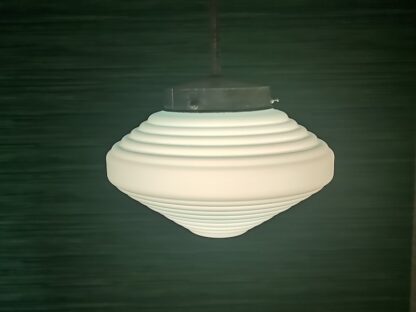 Art deco light fixture modern hanging lamp blue glass pendant - Image 7