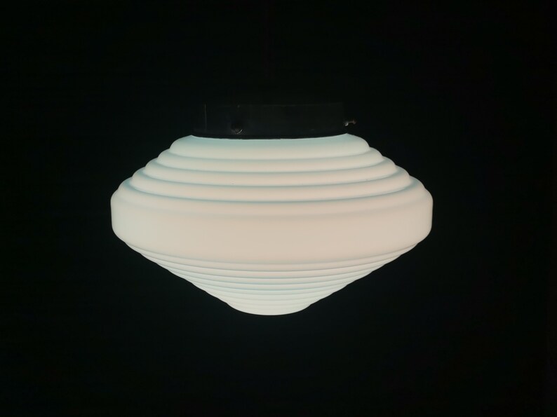Art deco light fixture modern hanging lamp blue glass pendant