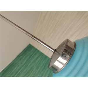 Art deco light fixture modern hanging lamp blue glass pendant