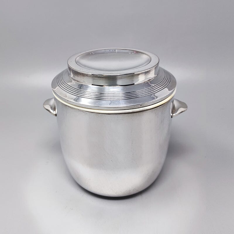 1960s Gorgeous Ice Bucket in Silver Plated. Made in Italy