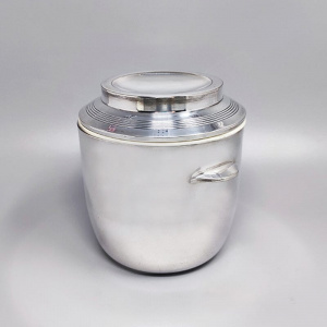 1960s Gorgeous Ice Bucket in Silver Plated. Made in Italy