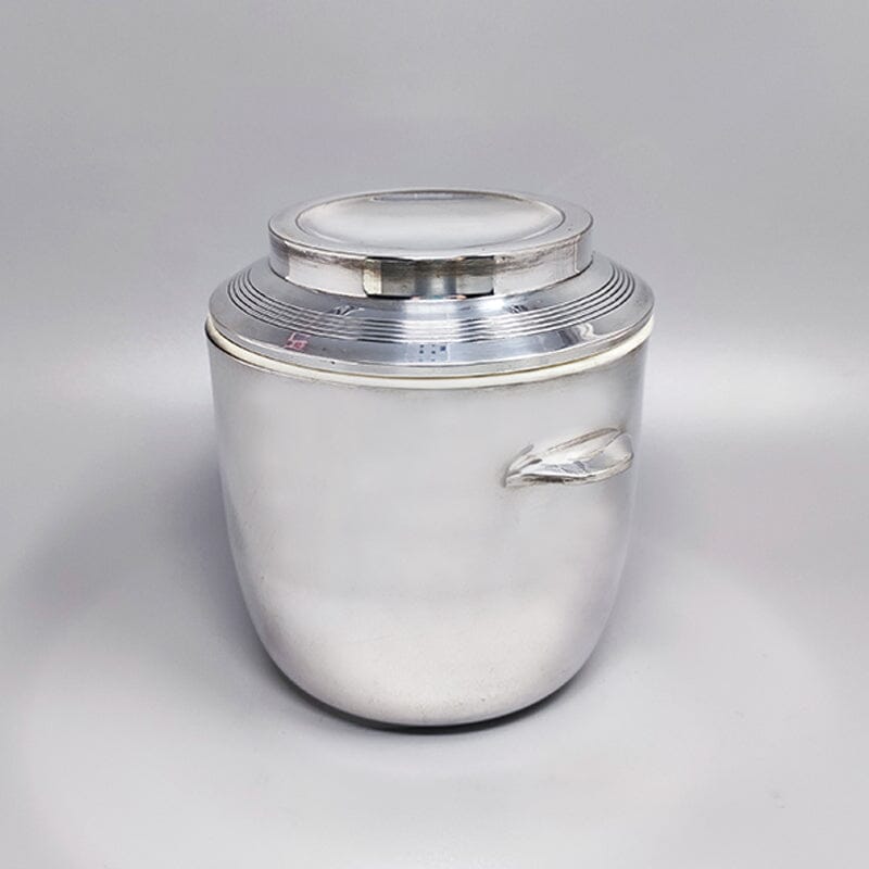 1960s Gorgeous Ice Bucket in Silver Plated. Made in Italy