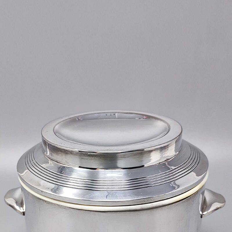 1960s Gorgeous Ice Bucket in Silver Plated. Made in Italy
