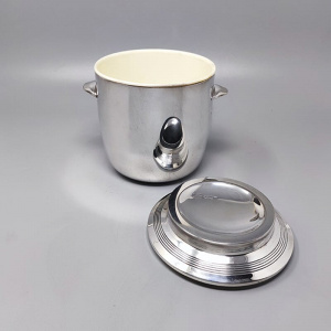1960s Gorgeous Ice Bucket in Silver Plated. Made in Italy