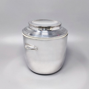 1960s Gorgeous Ice Bucket in Silver Plated. Made in Italy