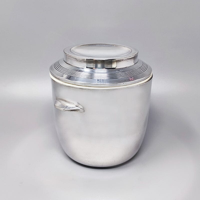 1960s Gorgeous Ice Bucket in Silver Plated. Made in Italy