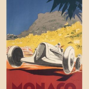 Ham Géo (1900 1972) Poster In Lithography Grand Prix De Monaco 1934