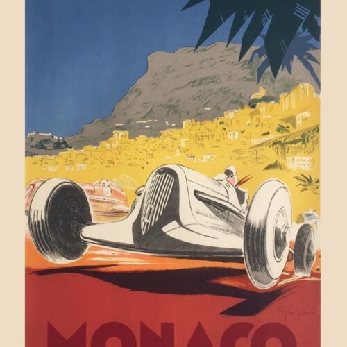 Ham Géo (1900 1972) Lithograph Poster Monaco Grand Prix 1935