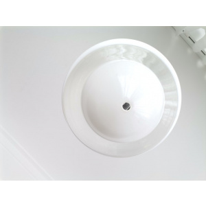 Hanging lamp in style of Flowerpot of Verner Panton mid century modern white milk glass