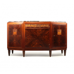 Art Deco Sideboard in Amboyna and Rosewood Paris - c1925