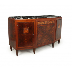 Art Deco Sideboard in Amboyna and Rosewood Paris - c1925