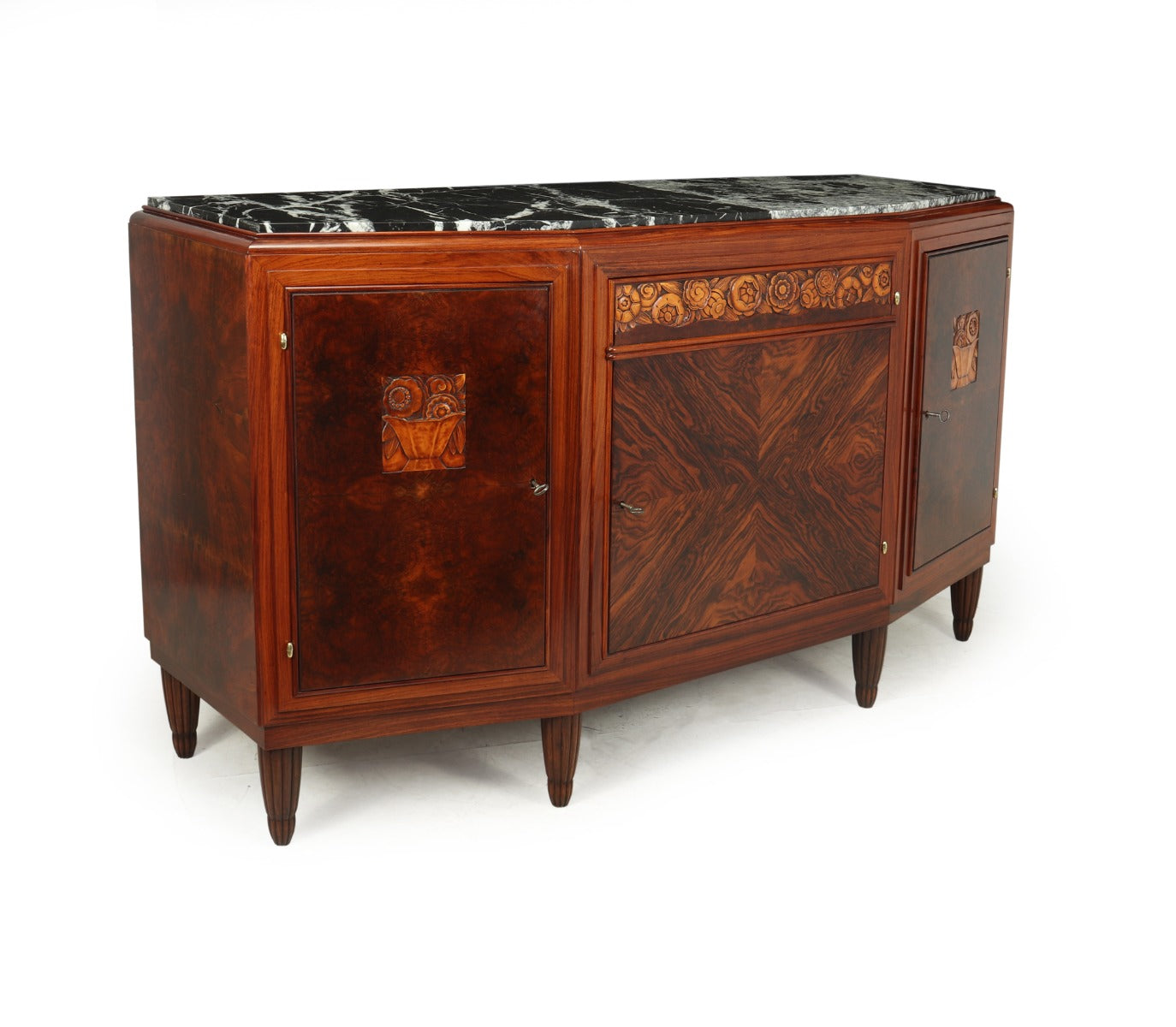 Art Deco Sideboard in Amboyna and Rosewood Paris - c1925