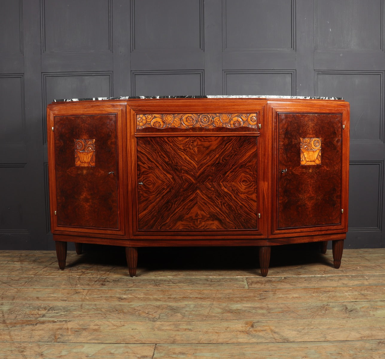 Art Deco Sideboard in Amboyna and Rosewood Paris - c1925