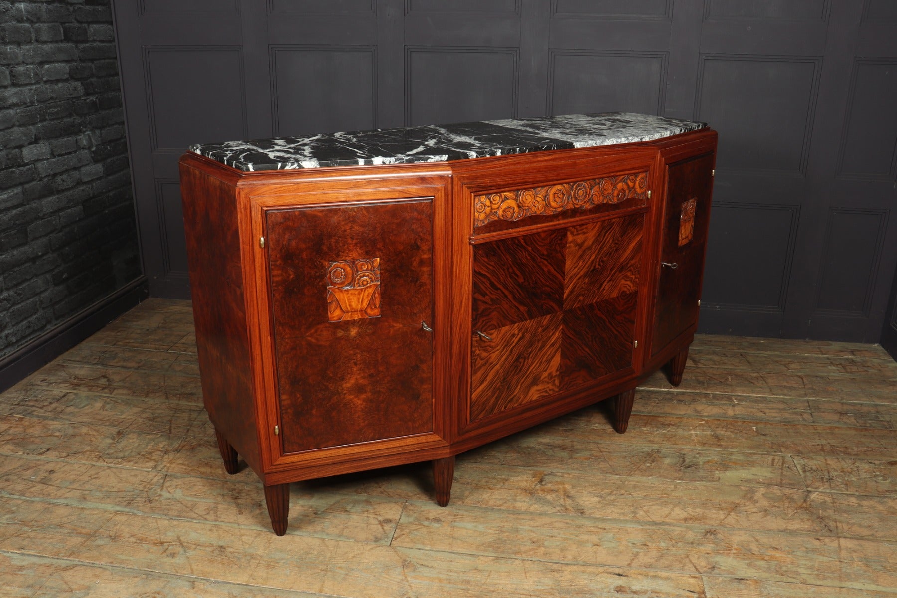 Art Deco Sideboard in Amboyna and Rosewood Paris - c1925