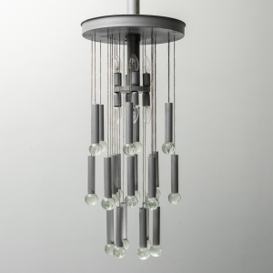 Chandelier 8 Lights 24 Pendants Gaetano Sciolari 70s Vintage