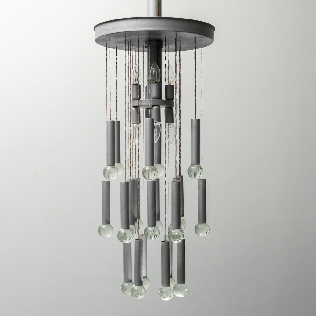 Chandelier 8 Lights 24 Pendants Gaetano Sciolari 70s Vintage
