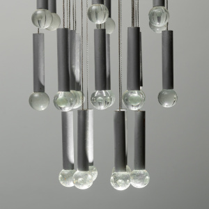 Chandelier 8 Lights 24 Pendants Gaetano Sciolari 70s Vintage