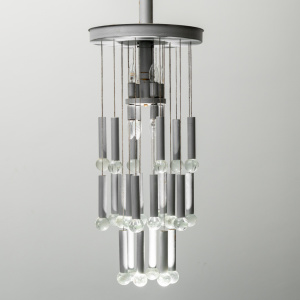 Chandelier 8 Lights 24 Pendants Gaetano Sciolari 70s Vintage